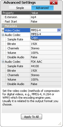 Add Audio to Video without Recode