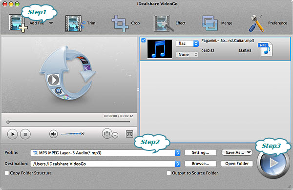 Convert FLAC to MP3 on Mac