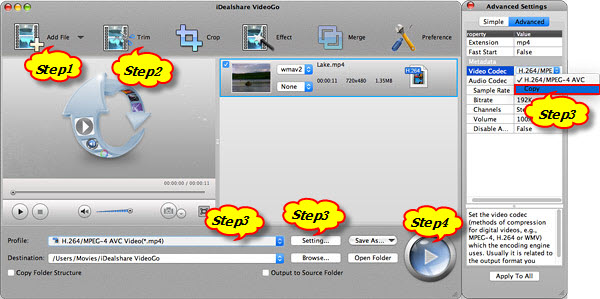 Trim Video MP4 files on Mac OS X