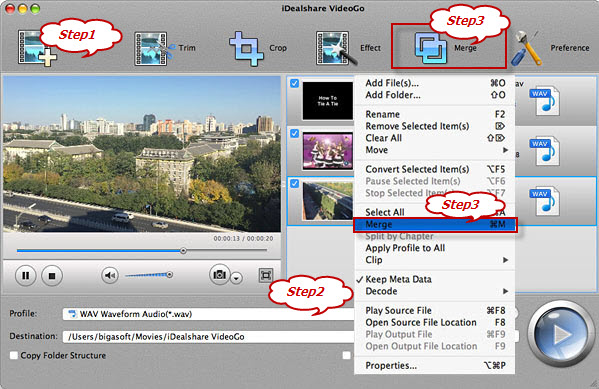 Merge and Combine Audio Files into one on Mac