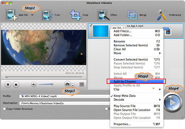 Split MP4 Files on Mac OS X Yosemite