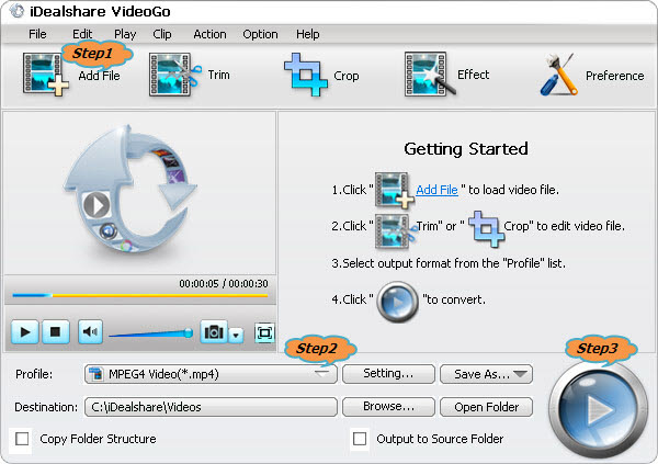 Convert WLMP to AVI, MOV, VOB, ASF, MP4, MPG, FLV etc