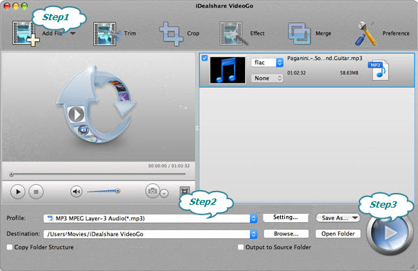 Convert DV-AVI to MP3 on Mac