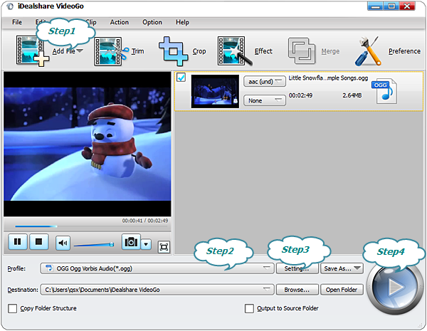 Convert MP3 to OGG Mac Version-iDealshare VideoGo