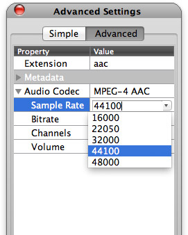 Adjust FLAC audio parameter