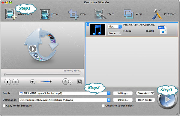 Convert 3GA to MP3 on Mac