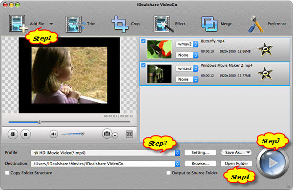 Covert WMV to iMovie