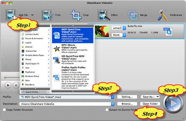 Convert FLV to MOV ProRes 