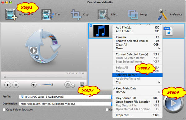 Split MP3 files on Mac or Windows
