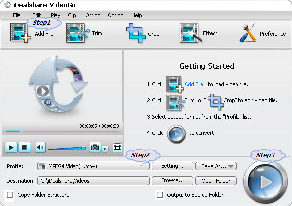 Convert MPEG-2 to Windows Media Player WMV, AVI