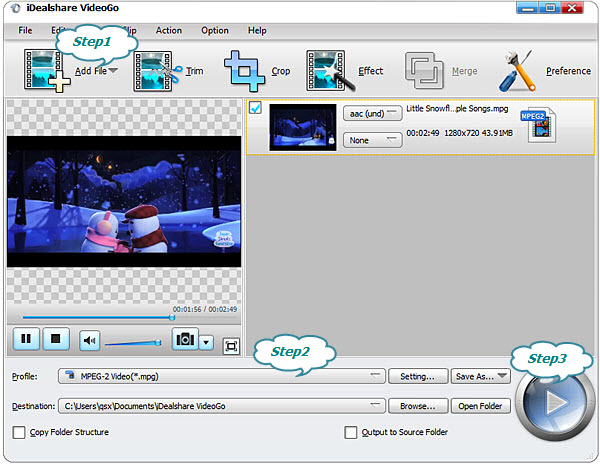 Convert RX100 to MPEG-2, MP4, MOV, Apple ProRes, AVI, WMV