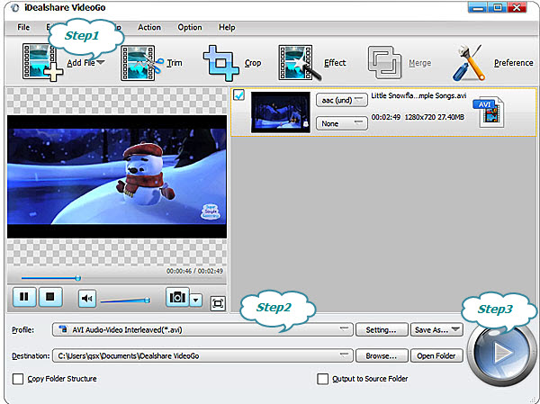 Convert VRO to AVI, MP4, MPEG